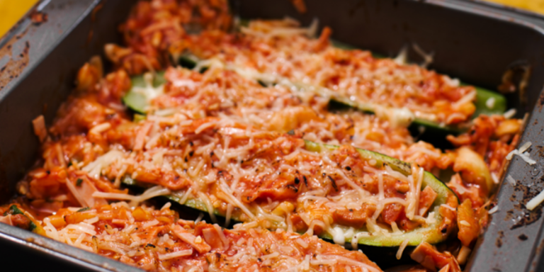 Pepinos rellenos: Preparación paso a paso con CALDO DE GALLINA MAGGI® Desmenuzado